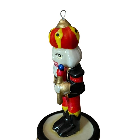 Nutcracker Trinket Box Ornament Ceramic and Enamel - Picture 8 of 9